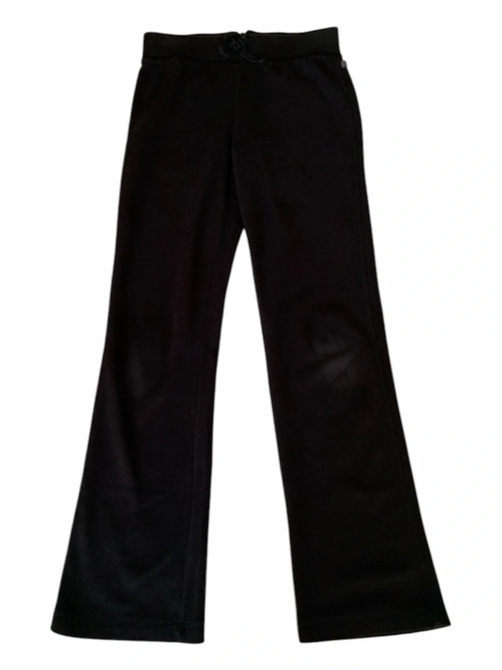 Children's Place Pants Girls Size 10 Black Fleece 1989 Place Bow Stretch Waist